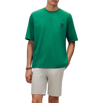 Hermes Leather Detail Crew Neck T-Shirt 157025121