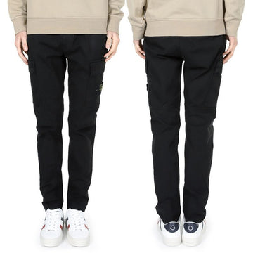 Stone Island Stone Men's Regular Tapered Fit Zip Pocket Cargo Pants (Black) K1S15 3100304 S0010 V0029 123090346