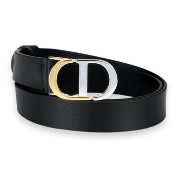 Dior Women's 30 Montaigne 25mm Leather Belt (Black) B0422WWHV M911 131856002