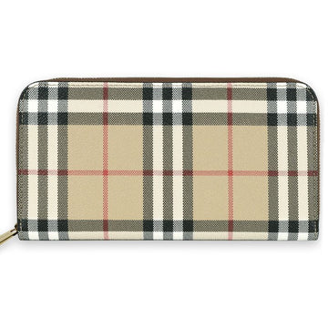 BURBERRY Damen Vintage Karo Reißverschluss Rundum Geldbörse (Beige) 8094438 A9534 133081002