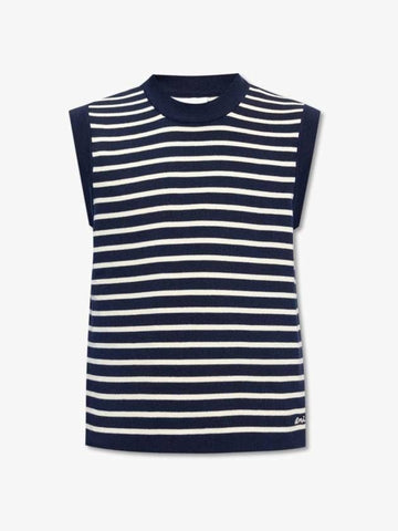 AMI Lettering Sailor Knit Vest 133032721