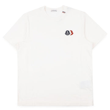 MONCLER トリコロールロゴパッチ半袖Tシャツ(アイボリー) 8C00074 89B8Q 034 154945387