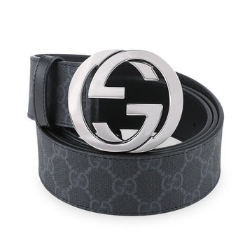 GUCCI インターロッキングバックル GG スプリーム ベルト (ブラック) 411924 KGDHX 8449 157019851