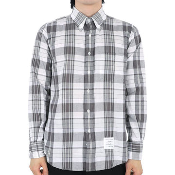 Thom Browne Madras Check Straight Shirt (Gray) 23 S/S 54640297