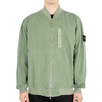 STONE ISLAND Frühling/Sommer Herren Wappen Patch Cupro Bomberjacke (Khaki) 781542629 V0055 54741331