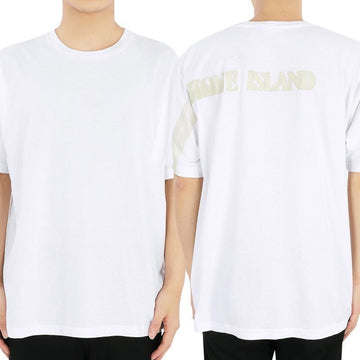STONE ISLAND ストーン メンズ バック レタリング ロゴ プリンティング 半袖(Tシャツ) ホワイト 80152RC86 V0001 74983316