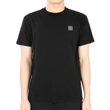 Stone Island Stone Men's Wappen Patch Short Sleeve T-Shirt (Black) A0029 75057907