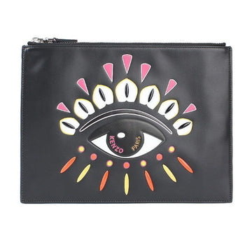 KENZO ビッグアイ レザー クラッチ(ブラック) 2PM602 L22 99 80180098