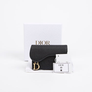 DIOR サドル ブラック カーフスキン カードケース 156972389