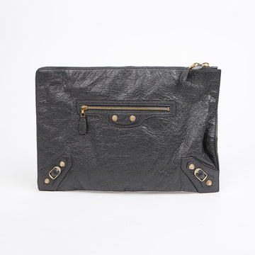 Balenciaga Gray Leather Giant Clutch Bag 156974868