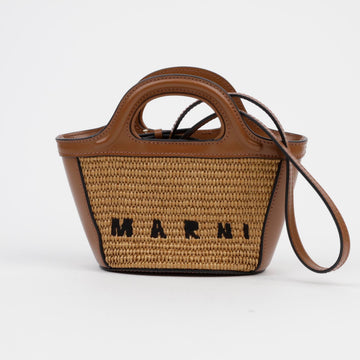 MARNI ブラウンマイクロレザートートバッグ 156514611