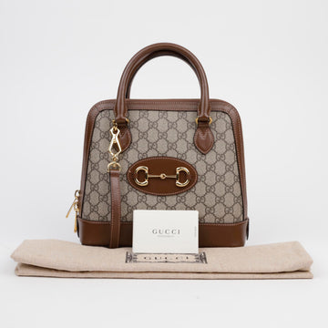 Gucci Horsebit 1955 Small Top Handle Bag Brown 156797602