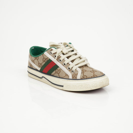 GUCCI テニス キャンバス スニーカー ベージュ 156977817 [P]