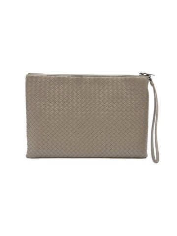 BOTTEGA VENETA イントレッチアート ストラップ クラッチ ブラウン Aランク 157030451