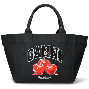 Ganni Cherry Print Medium Tote Bag 157039675