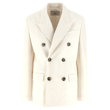 AMI Wollige lockere Doppelreiher-Jacke 148200119