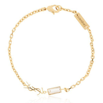 Saint Laurent CASSANDRE Charm Bracelet in Metal and Rhinestone 26SS (862050 Y1526 8066) 157053035