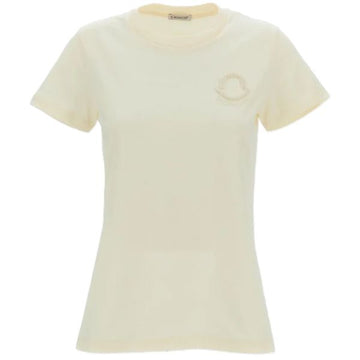 MONCLER Klassisches Baumwoll-T-Shirt mit gesticktem Logo 157053357
