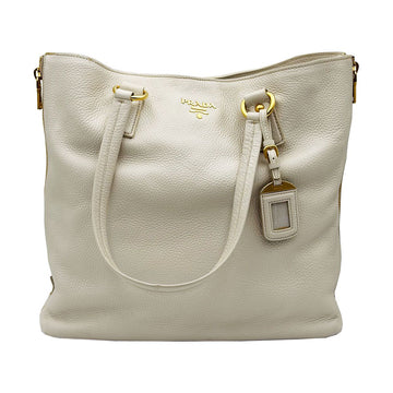 Prada White Vitello Daino Shoulder Bag BR4372 157059501