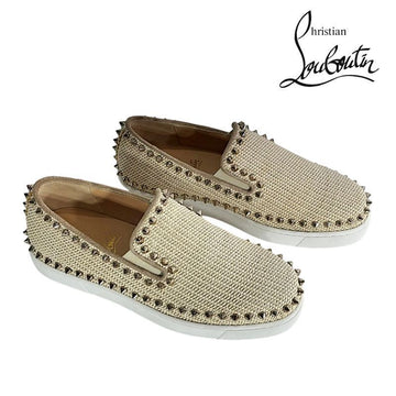 CHRISTIAN LOUBOUTIN ウーブンスタッズウィメンズスリッポン3190173 W031 155085348