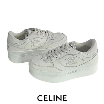 CELINE 26SS レディース トリオンフ パッチ ブロック ウェッジ スニーカー 366475189C 01OP 100%正規品 154503503