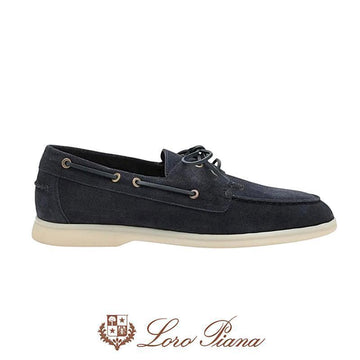Loro Piana Suede Men's Loafers Navy FAN1317 W000 Authentic 100% 152936276