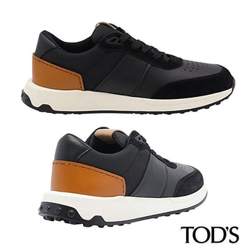 TODS レザー テクニカル ファブリック スニーカー ブラック XXM63K0GT80QHG9999 152758813