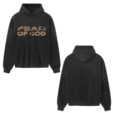 FEAR OF GOD Herren Kapuzenpullover mit Crack-Logo 151305841