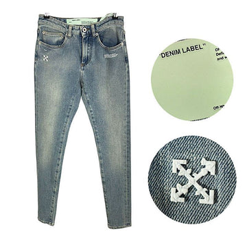 Off White Women's Skinny Denim Pants Light Blue 7100 Authentic 100% 151122337