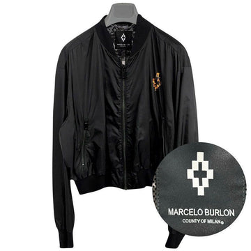 MARCELO BURLON メンズ ジップアップ ジャケット ブラック 151010696