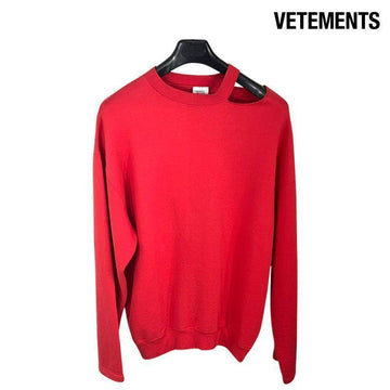VETEMENTS Damen Off-Shoulder Sweatshirt Rot WSS18TR20 100% Original 150963299