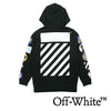 OFF WHITE 男性用マルチカラー パッチ フード ジップアップ ブラック 1001 150959581 [P]
