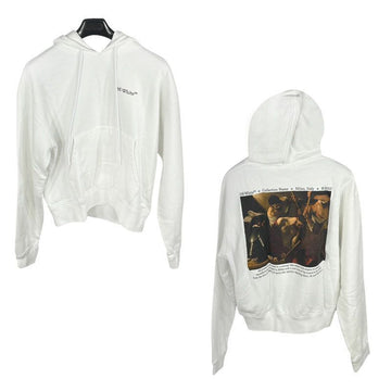 Off White Men's Graphic Logo Hooded T-Shirt White OMBB037S22FLE007 0110 Authentic 100% 150801864