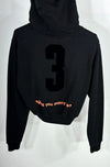 OFF WHITE レディース クロップ ブラック フーディ T 150719716 [P]