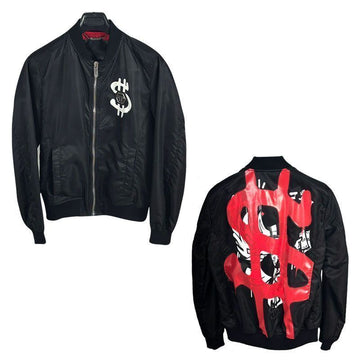 Philipp Plein Men's Nylon Bomber Zip-Up Jacket Black 150557867