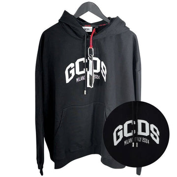 GCDS Herren Kapuzen-Sweatshirt mit Logo-Stickerei Schwarz 150447473