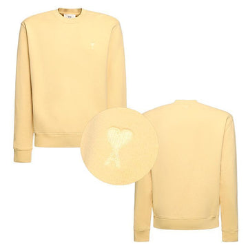 AMI Herren Sweatshirt mit Herzlogo Gelb 003 730 718 Original 100% 150339052