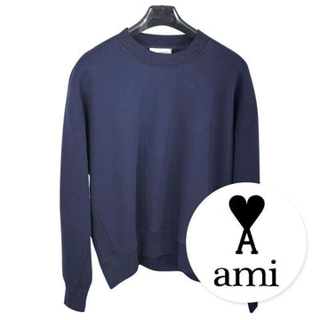 AMI Herren Paris Rundhals Langarm Sweatshirt Navy 100% 150284009