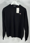 DANTON Herren Logo-Patch Crewneck Pullover Schwarz 000 150489865 [P]