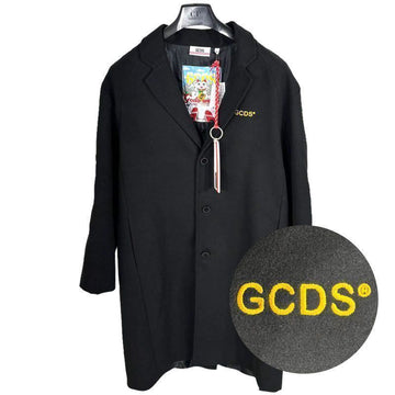 GCDS Langsam coat mit Stickereiknopf für Männer in Schwarz 149984485