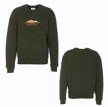 Maison Kitsune Outdoor Profile Fox Crew Neck Sweatshirt Green 149984264