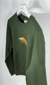 MAISON KITSUNE Outdoorprofil Fox Crew Neck Sweatshirt Grün NM00308KM0307 P391 149984264 [P]