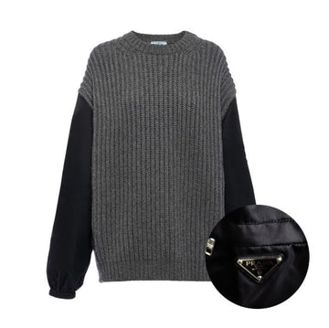 PRADA レディース リナイロン ニット セーター マンツーマン P24RIP 109R F0480 正品100% 149320319
