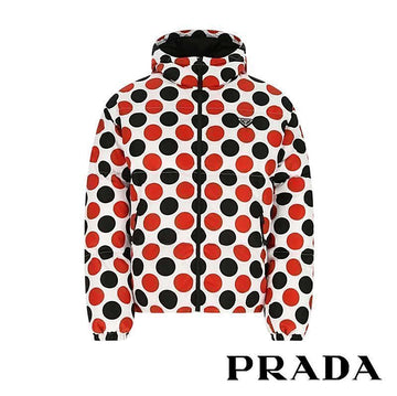PRADA メンズパディングジャケットマルチドットホワイトSGC02510UWF0X5N 149316306