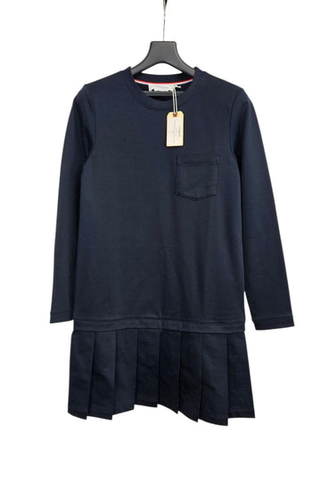 Thom Browne Drop Waist Pleated Dress 157085083