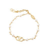 Valentino 26 V Logo Signature Pearl Bracelet 157087755 [P]