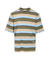 AMI Ovale Patch Streifen Kurzarm T-Shirt 156729695 [P]