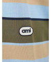 AMI Ovale Patch Streifen Kurzarm T-Shirt 156729695 [P]