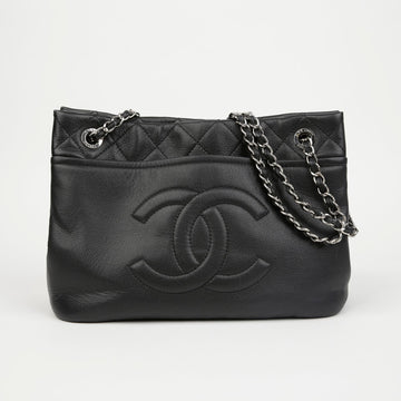 CHANEL Caviar CC Logo Timeless Chain Schultertasche 156974836