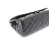 CHANEL Vintage Large Silver Chain Shoulder Bag Black Patent Leather 2.55 157090359 [P]